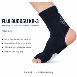 FUJI BUDOGU KB-3 – BẢO VỆ LÒNG BÀN CHÂN & CỔ CHÂN KENDO ĐÁY DA | MADE IN JAPAN 