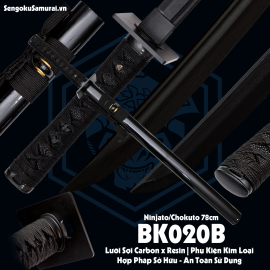 BK020B (Ninjato 78cm) | Kiếm Ninja Phi Kim Tổng Hợp 