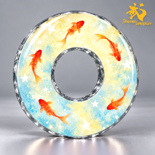 Sóng biển - Cá Koi - Cá vàng - Nhóm 1 (3 mẫu) | Shinai Tsuba Độc Quyền Sengoku Samurai 