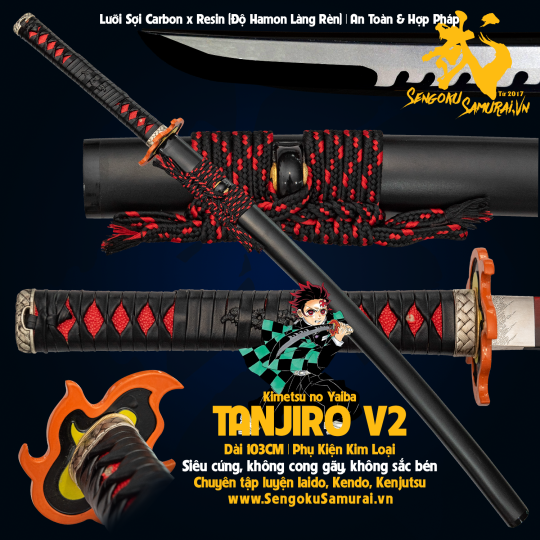 TANJIRO v2 (Kimetsu no Yaiba) | Kiếm Nhật Phi Kim Tổng Hợp 