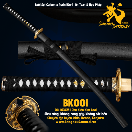 BK001 | Kiếm Nhật Phi Kim Tổng Hợp 