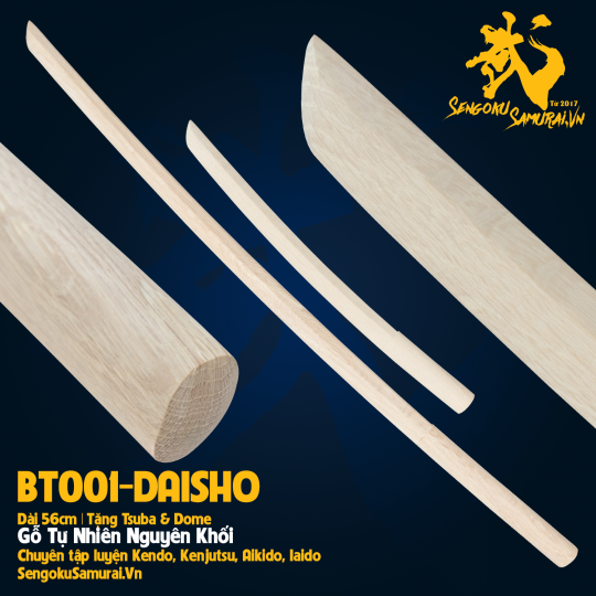 BT001-DAISHO (Trắng) | Kiếm Gỗ | Bokken | Bokuto 