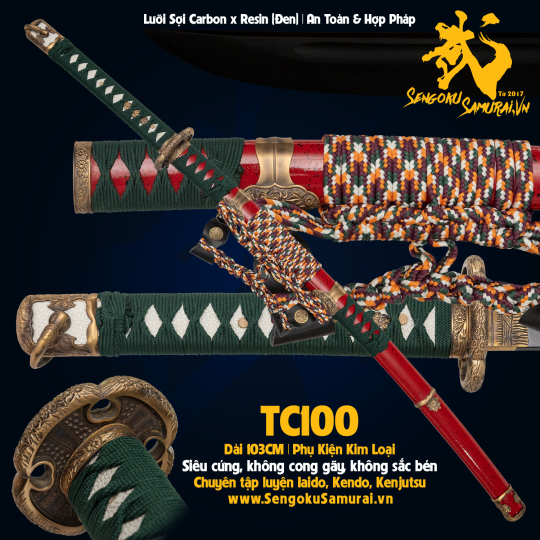 TC100 | Kiếm Nhật Phi Kim Tổng Hợp 