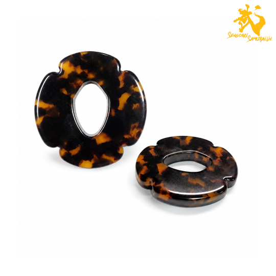 Tsuba Giả Đồi Mồi Cho Bokken Nhật Bản 