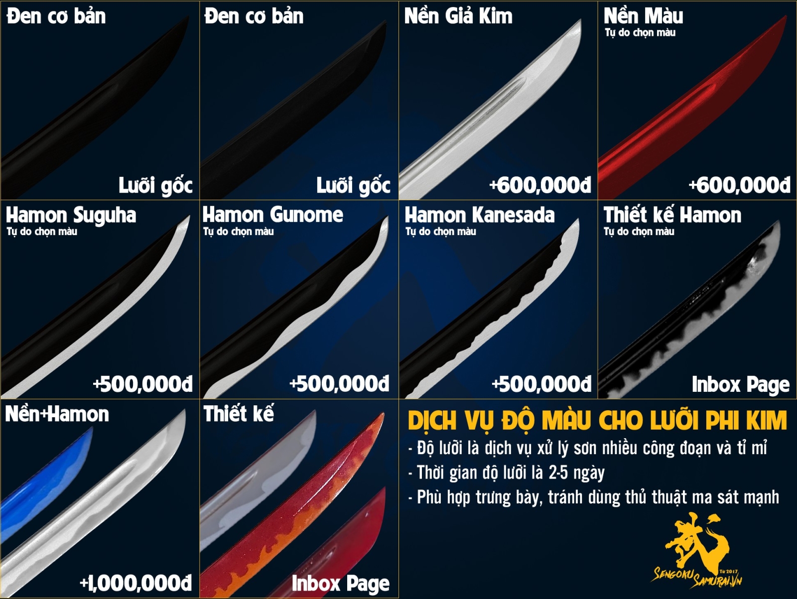 GT004B | Kiếm Nhật Phi Kim Tổng Hợp 