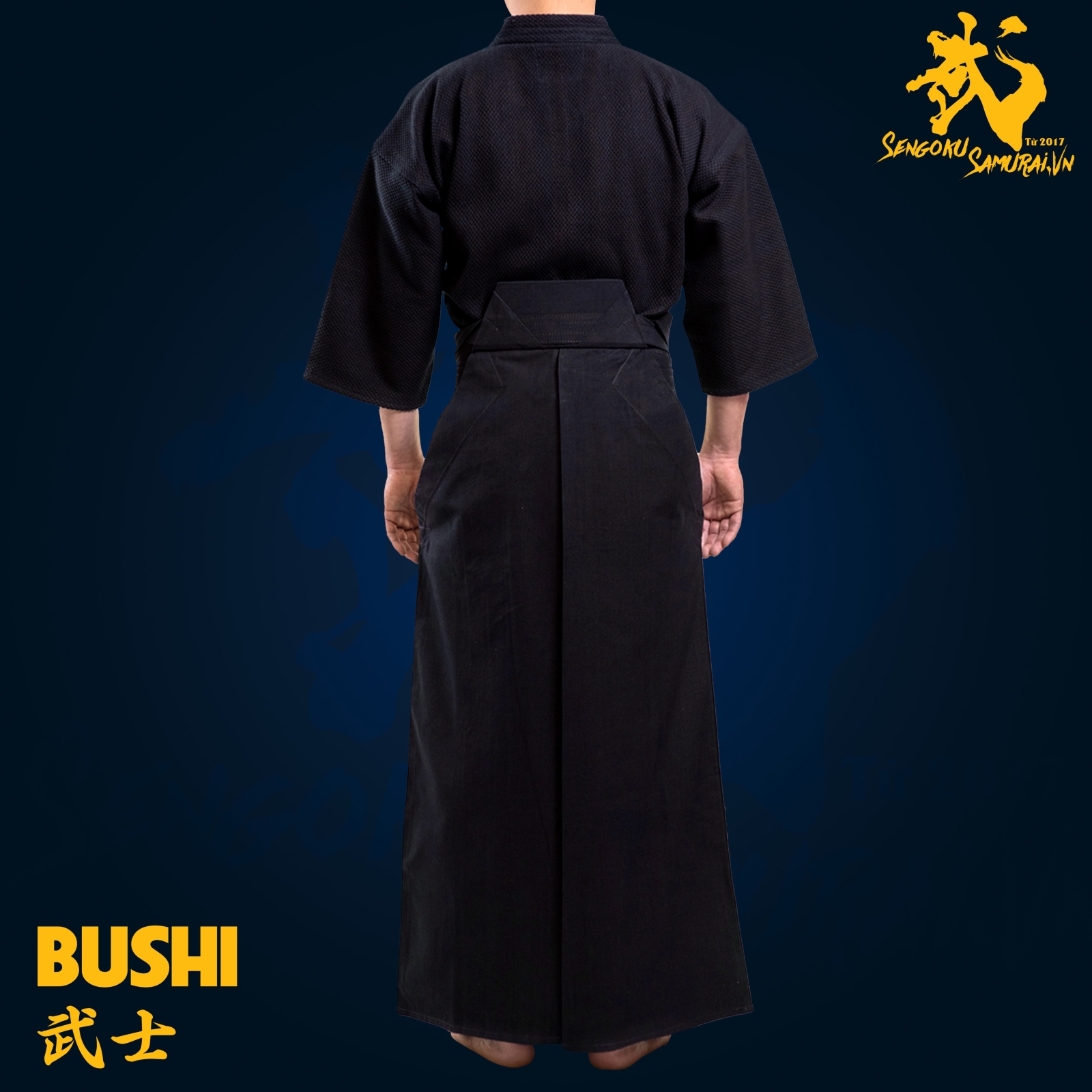 BUSHI (Bộ) | Dougi 1 Lớp AIZOME #6000 (Kendogi & Hakama) 