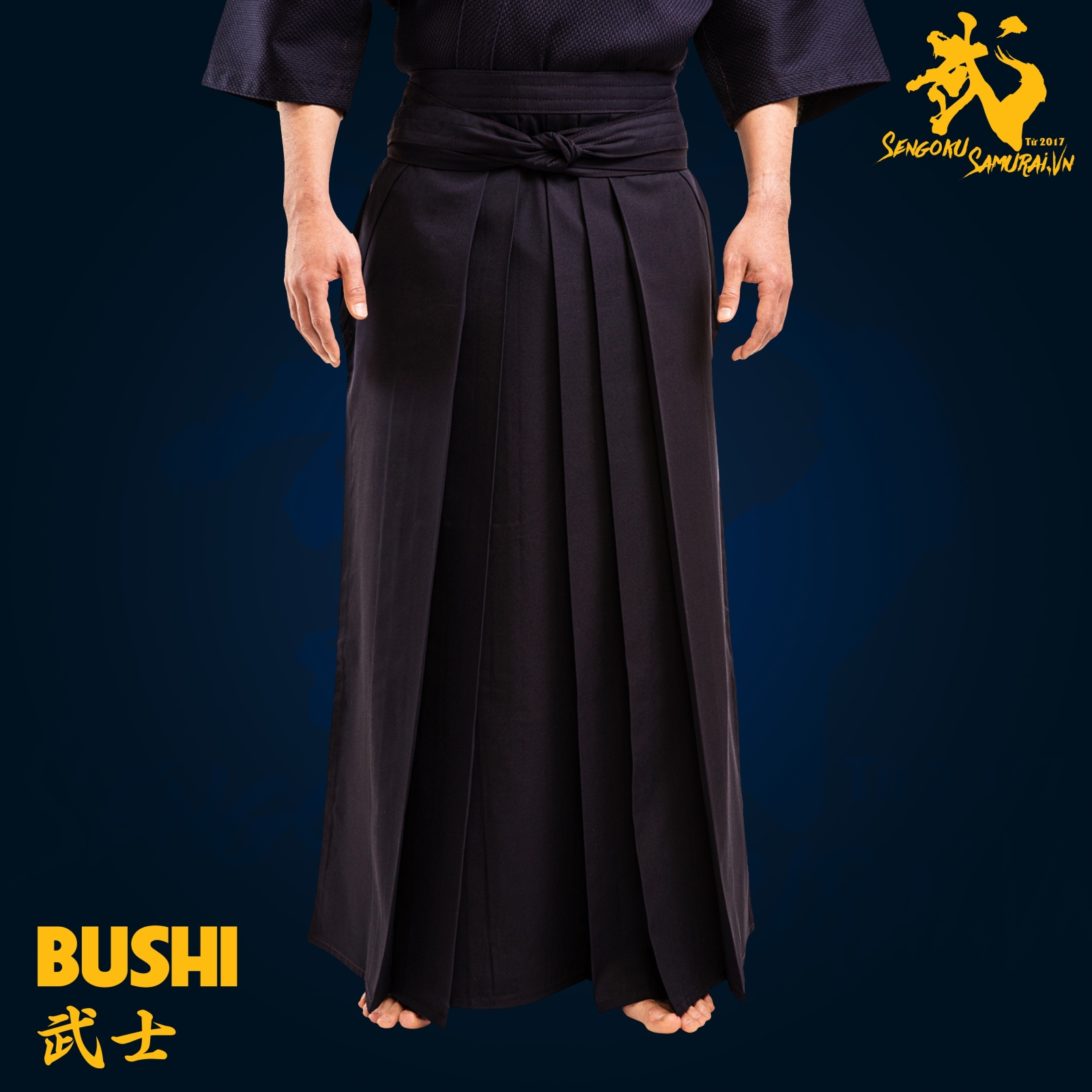 BUSHI (Bộ) | Dougi 1 Lớp AIZOME #6000 (Kendogi & Hakama) 