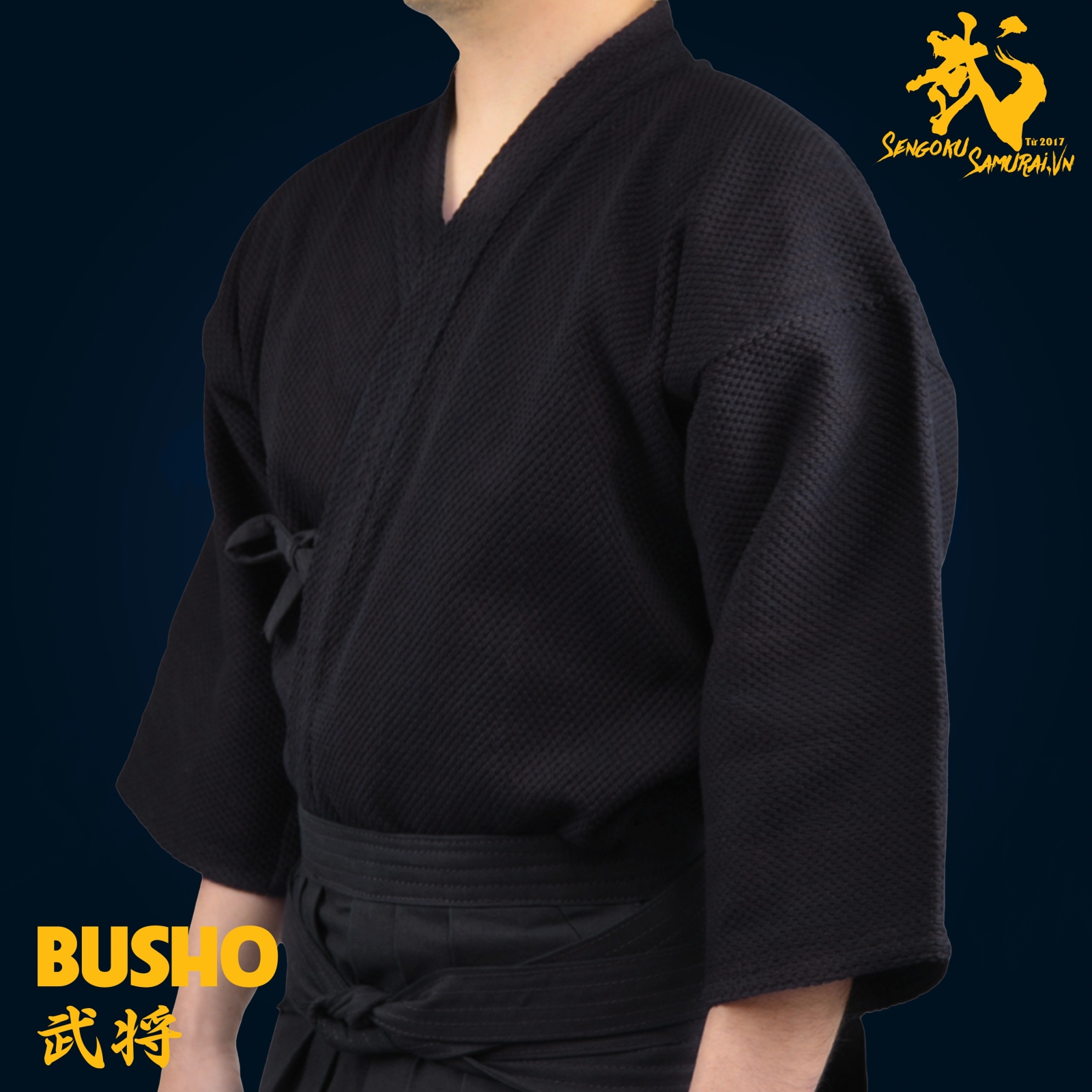 BUSHO-GI (Áo) |  Aizome Kendogi 2 Lớp 