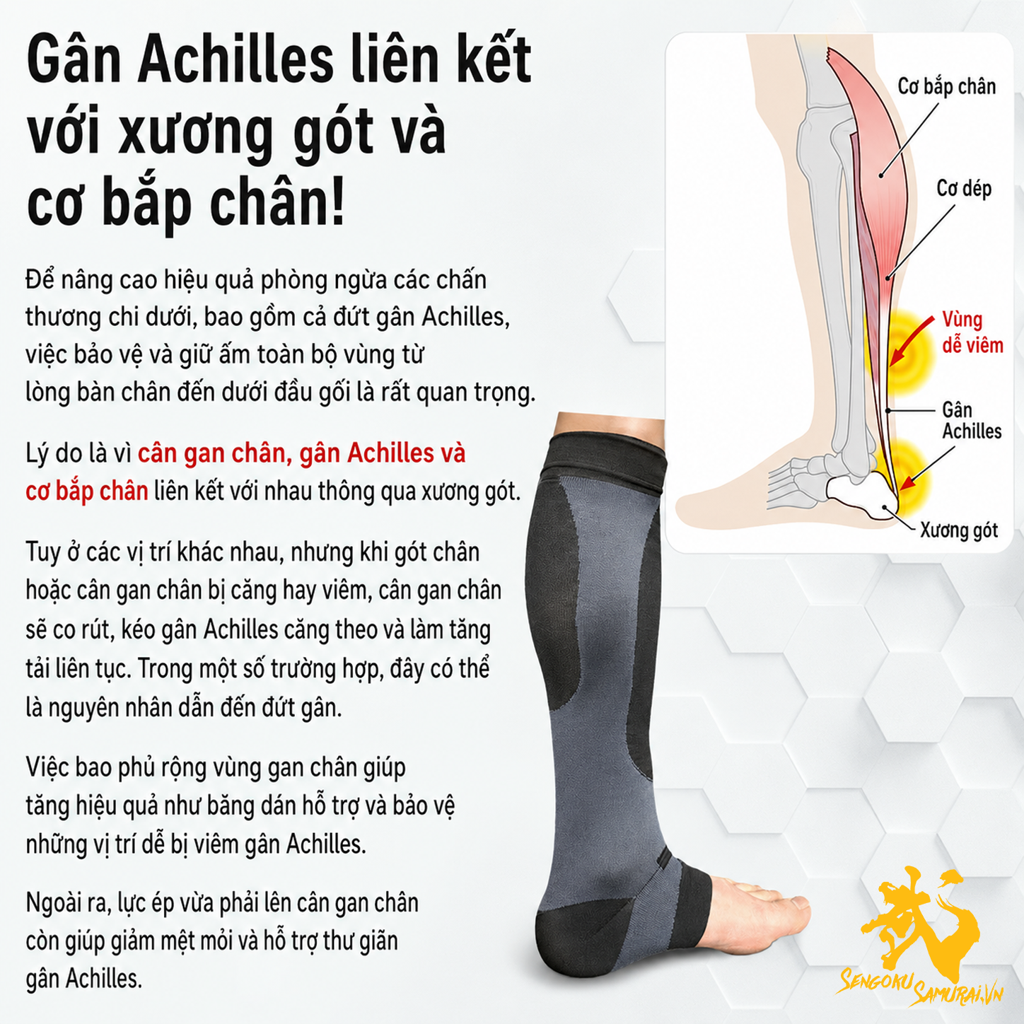 Bảo Vệ Gân Gót & Bắp Chân Kendo EX Nhật Bản 