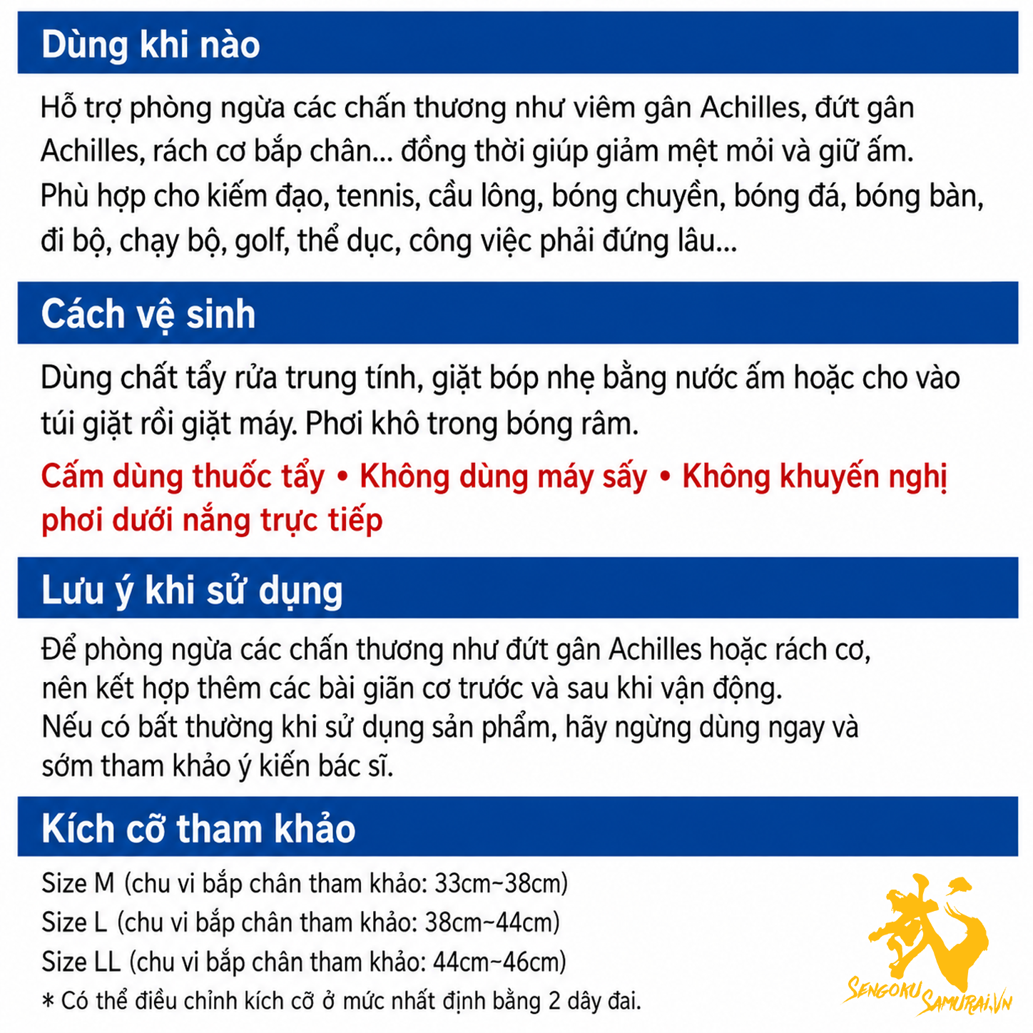 Bảo Vệ Gân Gót & Bắp Chân Kendo EX Nhật Bản 