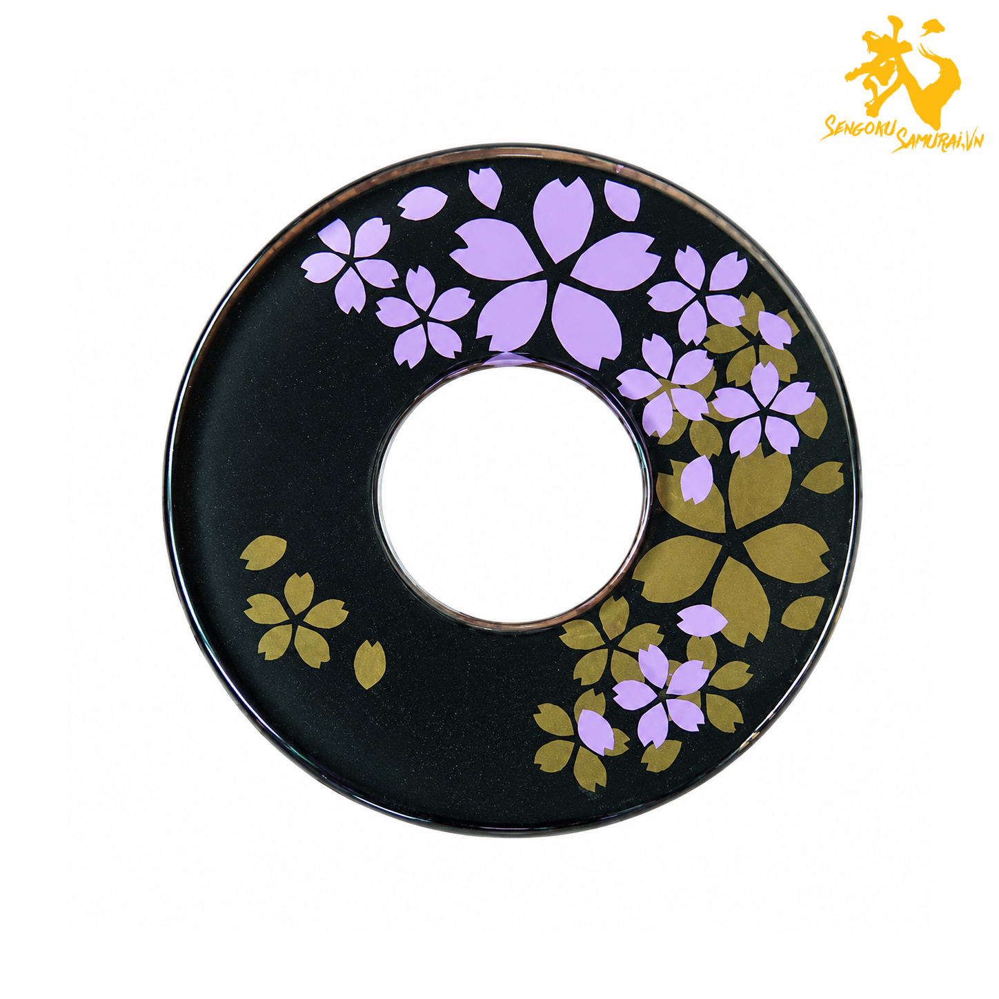 NISOZAKURA | Shinai Tsuba Nhị Trùng Sakura – Hộ Thủ Shinai Họa Tiết Hoa Anh Đào Hai Lớp 