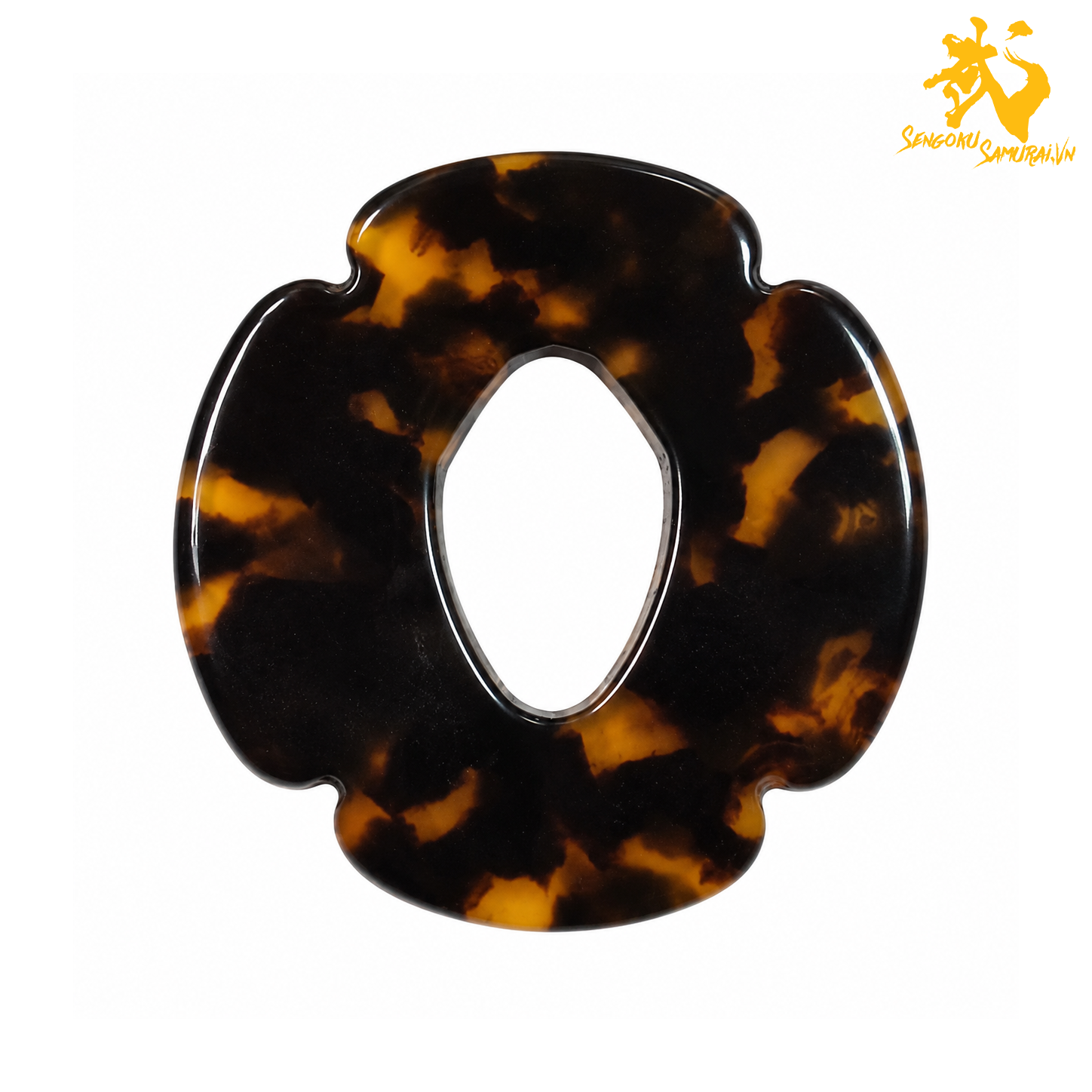 Tsuba Giả Đồi Mồi Cho Bokken Nhật Bản 